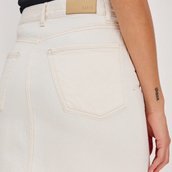 Rails Highland Mini Skirt Denim in Ecru - Picture 4 of 14